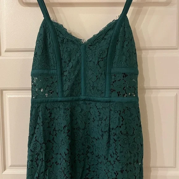 slim fit dress slacks Dark Romance Lace Tiered Maxi Dress (Hunter Green) – Southern Alternative main image 1